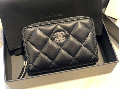 chanel credit card holder price|Chanel zipped card holder.